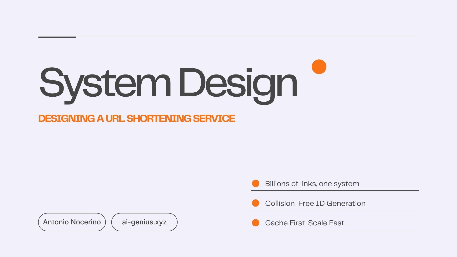 Designing a Scalable URL Shortening Service